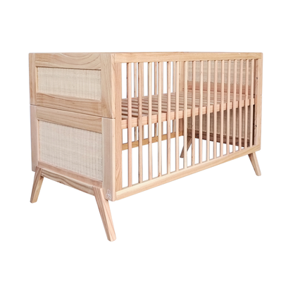 MARELIA BOIS Evolutive Bed 70X140 - From Crib to Junior Bed or Desk