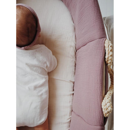 Muslin Padded Moses Basket Cover by Malomi Kids