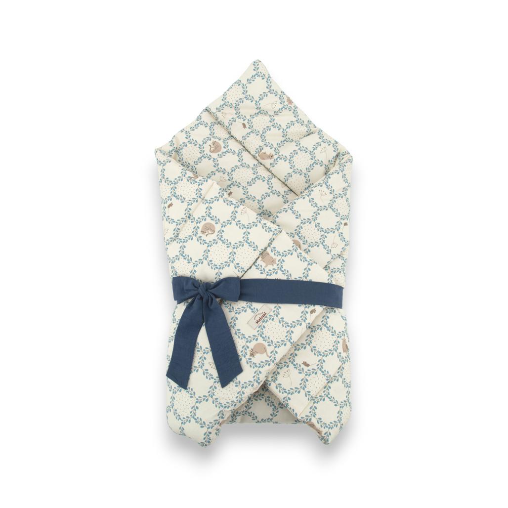 Blue Cottage Baby Swaddle Quilt by Malomi Kids