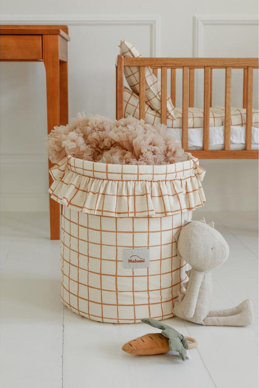 Camel Check Toy Basket by Malomi Kids