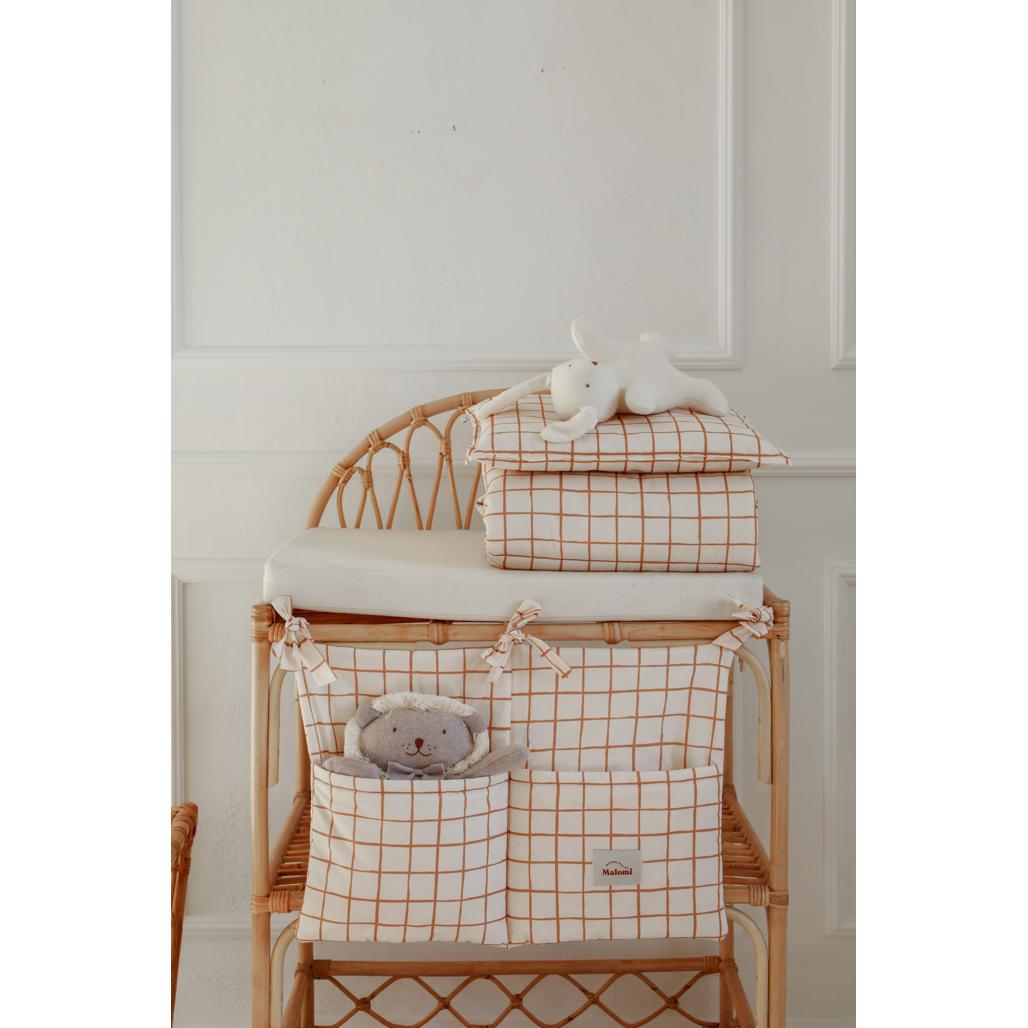 Camel Check Cot Organiser by Malomi Kids