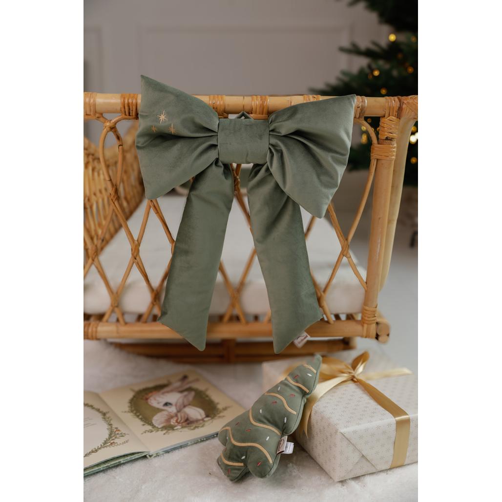 Velvet Christmas Bow with Golden Stars by Malomi Kids