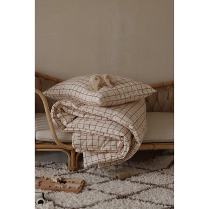 Camel Check Bedding Set with Filling by Malomi Kids