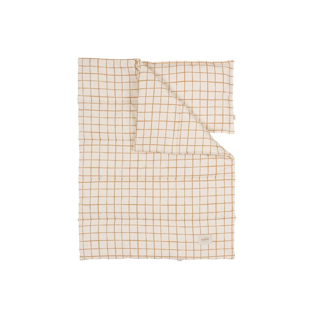 Camel Check Bedding Set with Filling by Malomi Kids