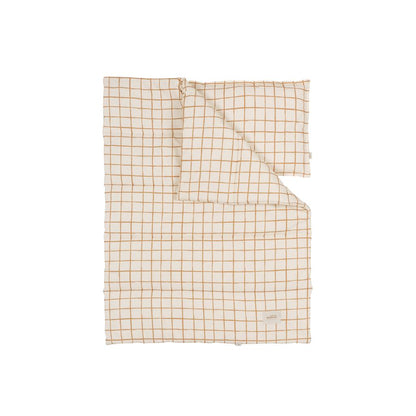 Camel Check Bedding Set with Filling by Malomi Kids