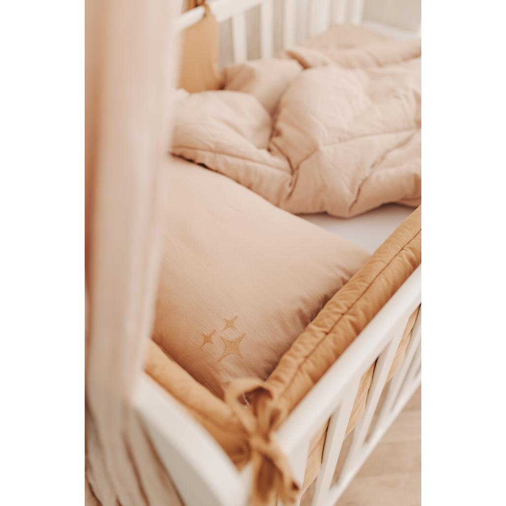 Washed Cotton Stars Cot Bumper by Malomi Kids