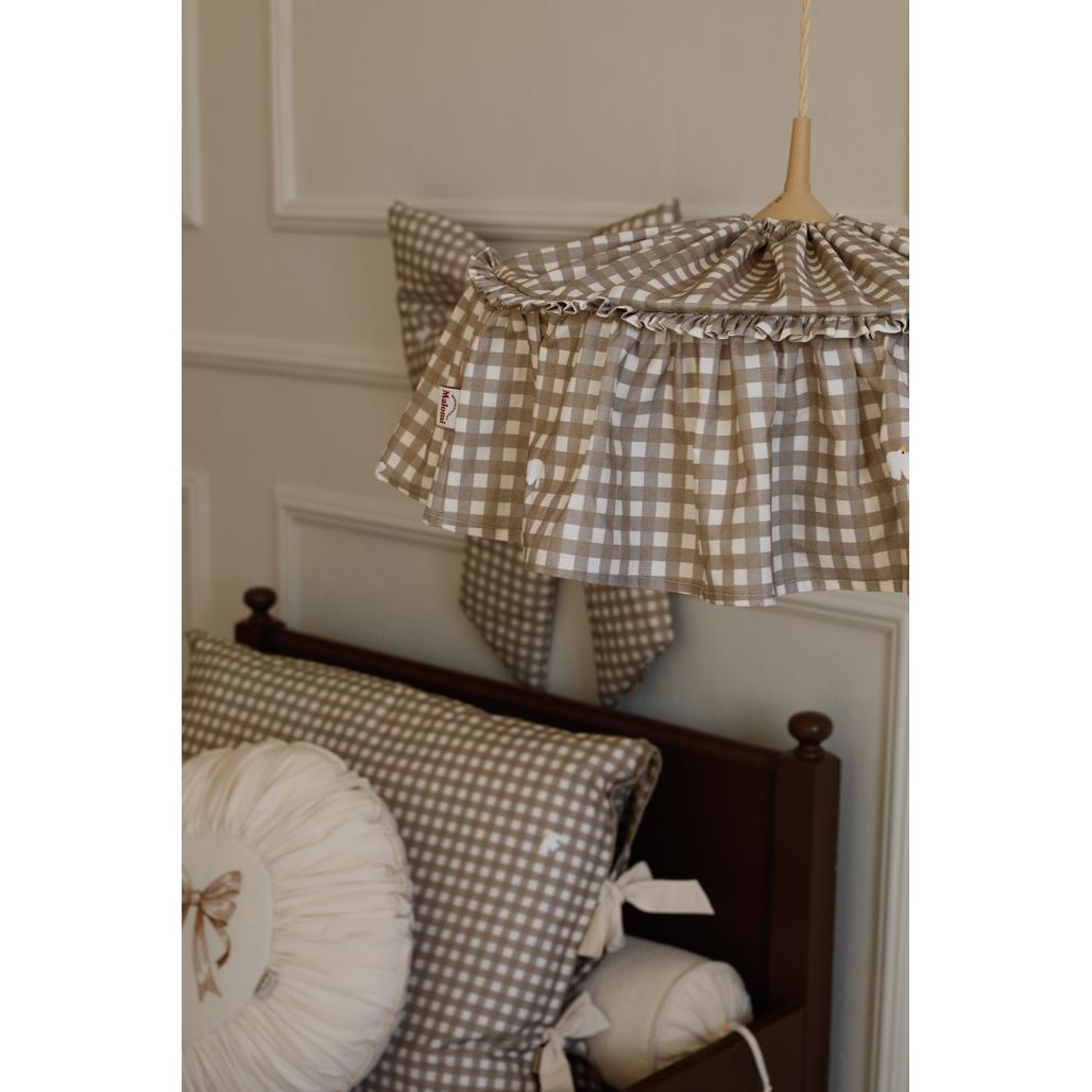 Countryside Check Fabric Lampshade by Malomi Kids