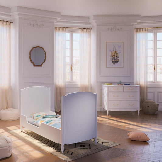 LAFAYETTE NEIGE Evolutive Bed 60 × 120 cm – From Crib to Toddler Bed