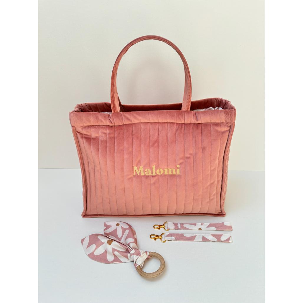 Quilted Velvet Changing Bag by Malomi Kids