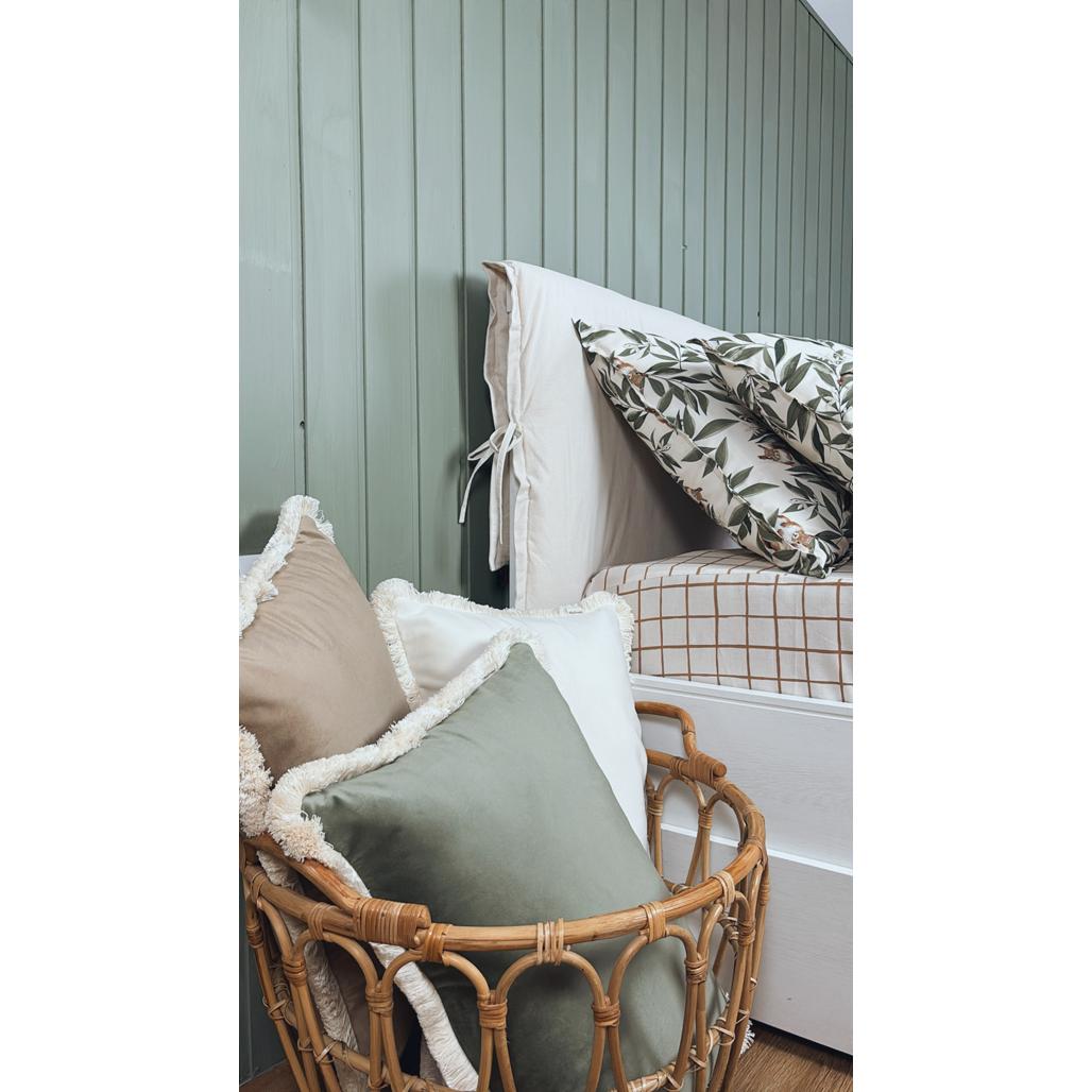 Velvet Cushion with Fringe by Malomi Kids
