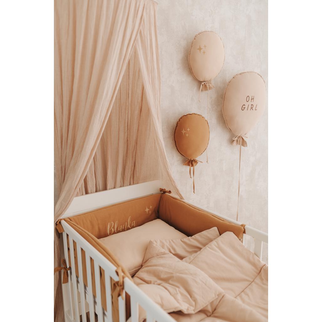 Washed Cotton Stars Cot Bumper by Malomi Kids
