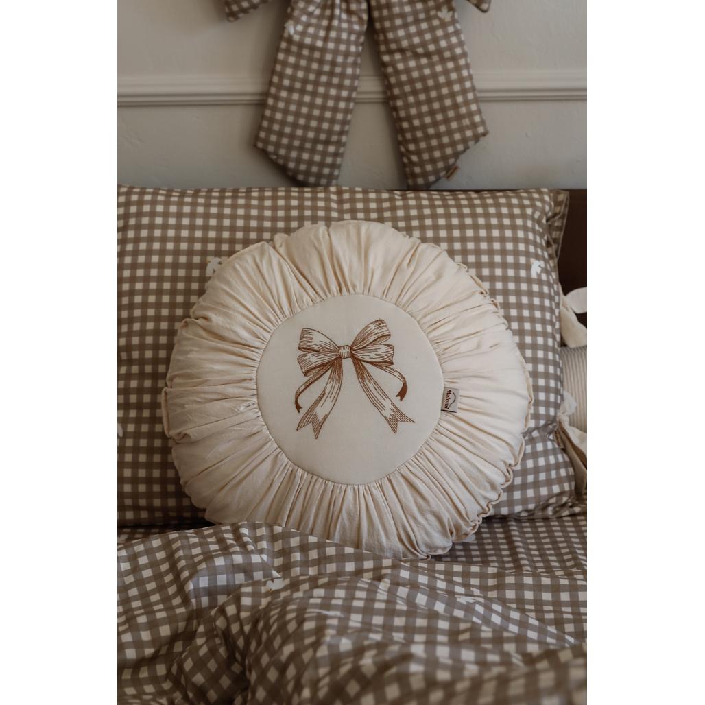 Round Washed Cotton Cushion by Malomi Kids