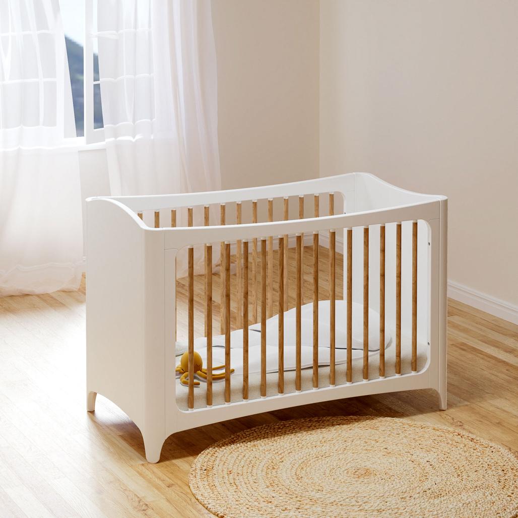NÉRÉE Neige Evolutive Bed 60 x 120 CM - From Crib to Toddler Bed