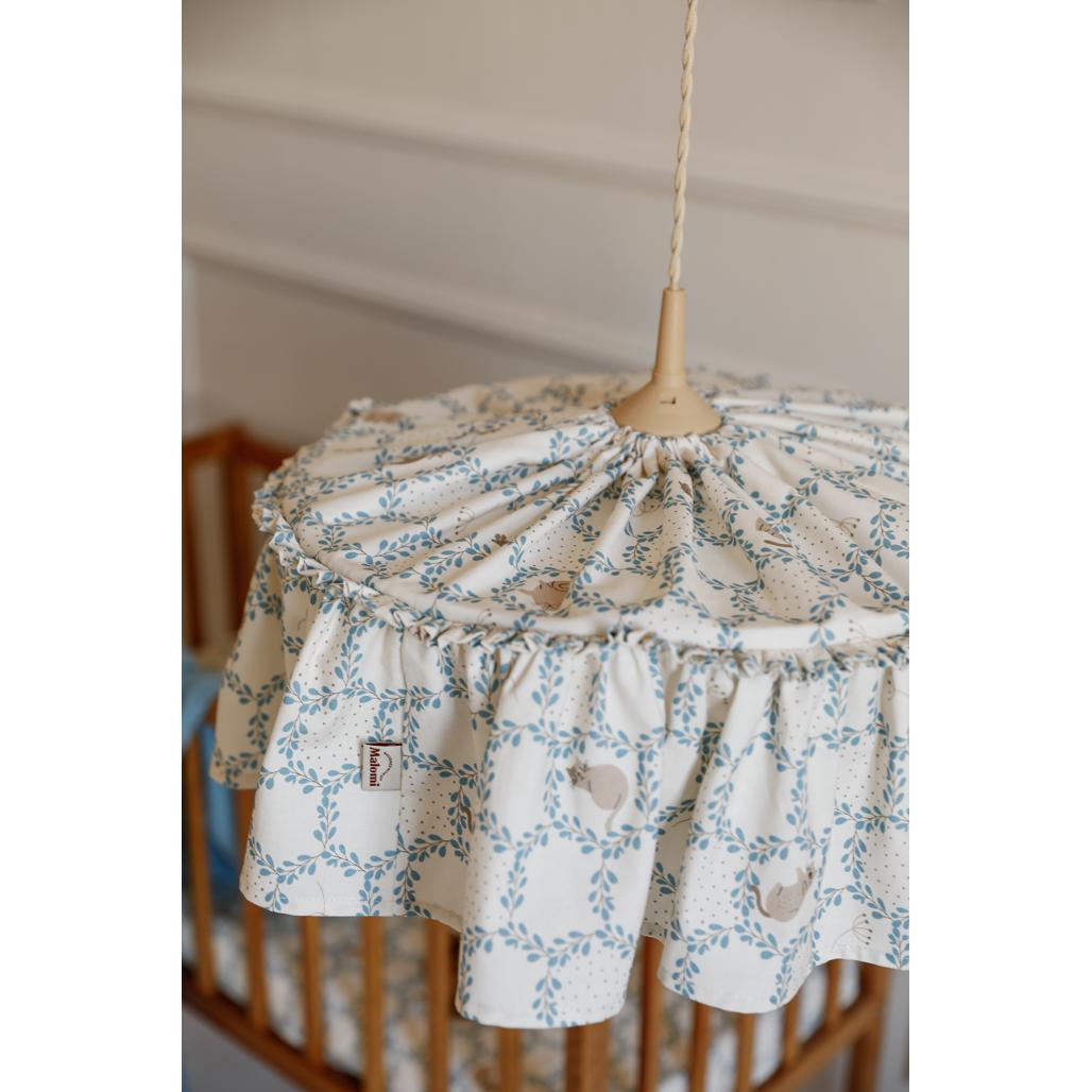 Blue Cottage Fabric Lampshade by Malomi Kids
