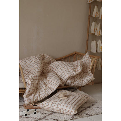 Camel Check Bedding Set with Filling by Malomi Kids