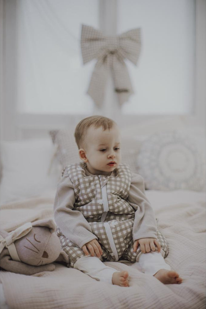 Countryside Check Sleeping Bag with Legs by Malomi Kids