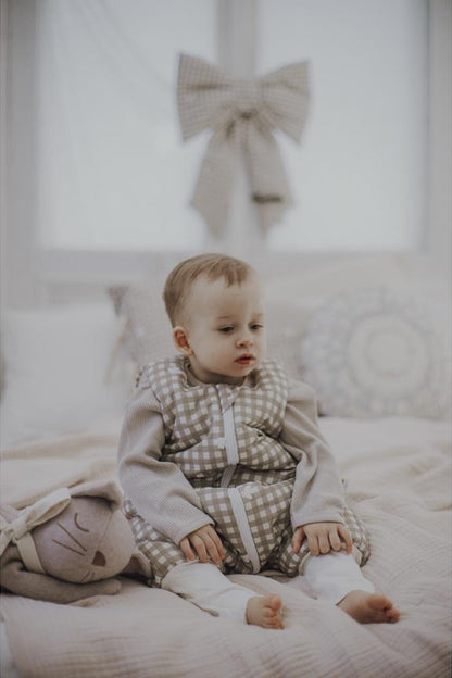 Countryside Check Sleeping Bag with Legs by Malomi Kids