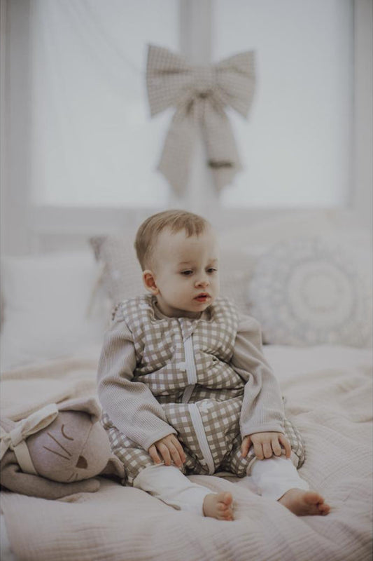 Countryside Check Sleeping Bag with Legs by Malomi Kids