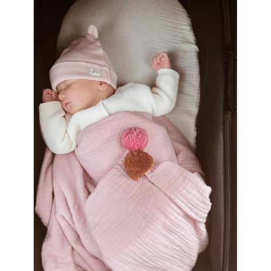 Muslin Swaddle with Pompoms by Malomi Kids
