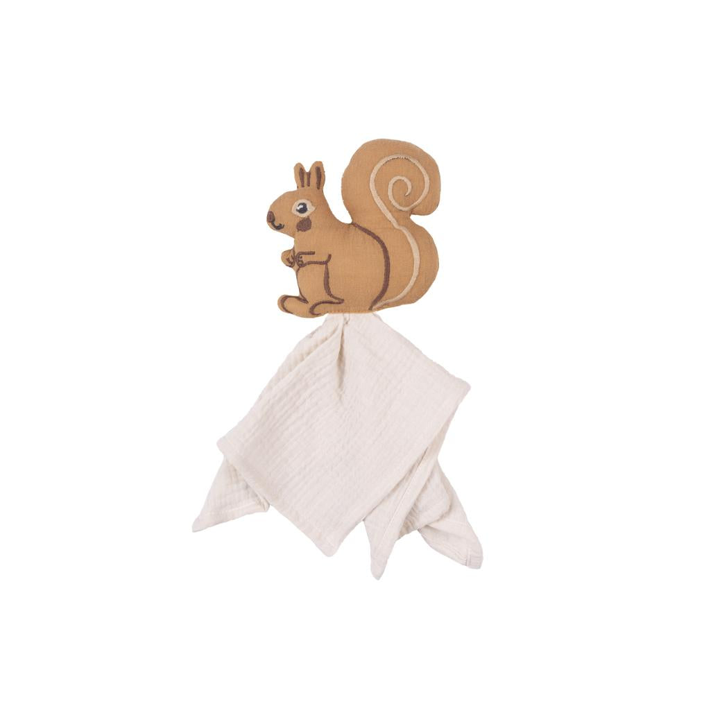 Squirrel Rattle with Muslin by Malomi Kids