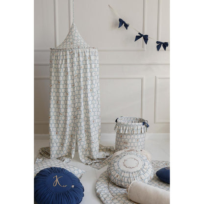 Blue Cottage Cot Canopy by Malomi Kids