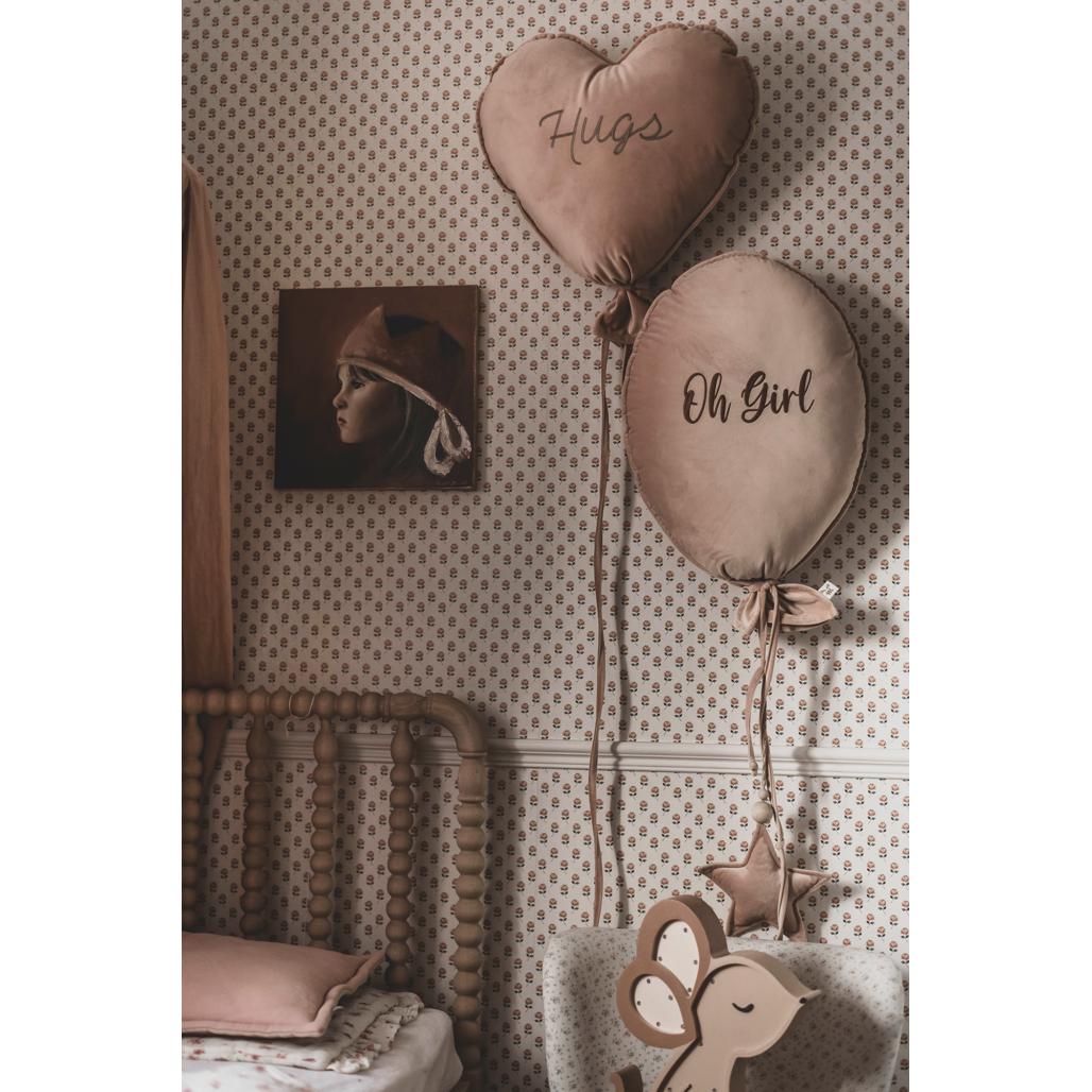 Velvet Heart Balloon Cushion by Malomi Kids