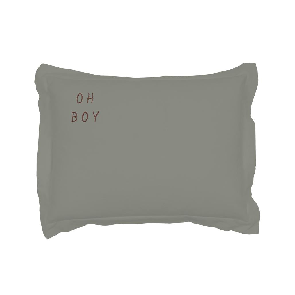 Embroidered Washed Cotton Pillow by Malomi Kids