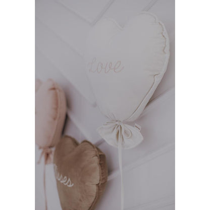 Velvet Heart Balloon Cushion by Malomi Kids