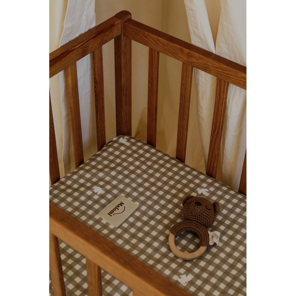 Countryside Check Cotton Fitted Sheet by Malomi Kids