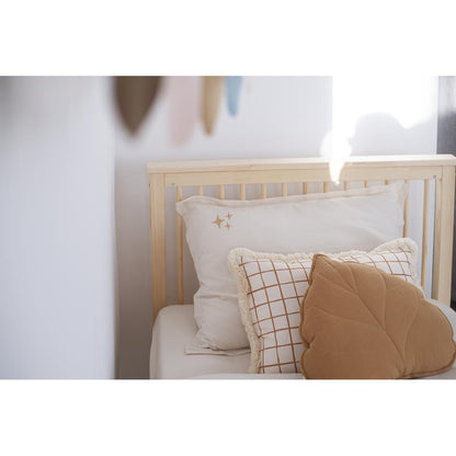 Camel Check Decorative Fringe Cushion by Malomi Kids