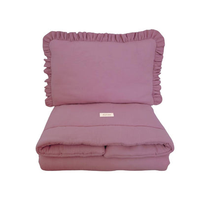 Muslin Ruffle Bedding Set with Filling by Malomi Kids
