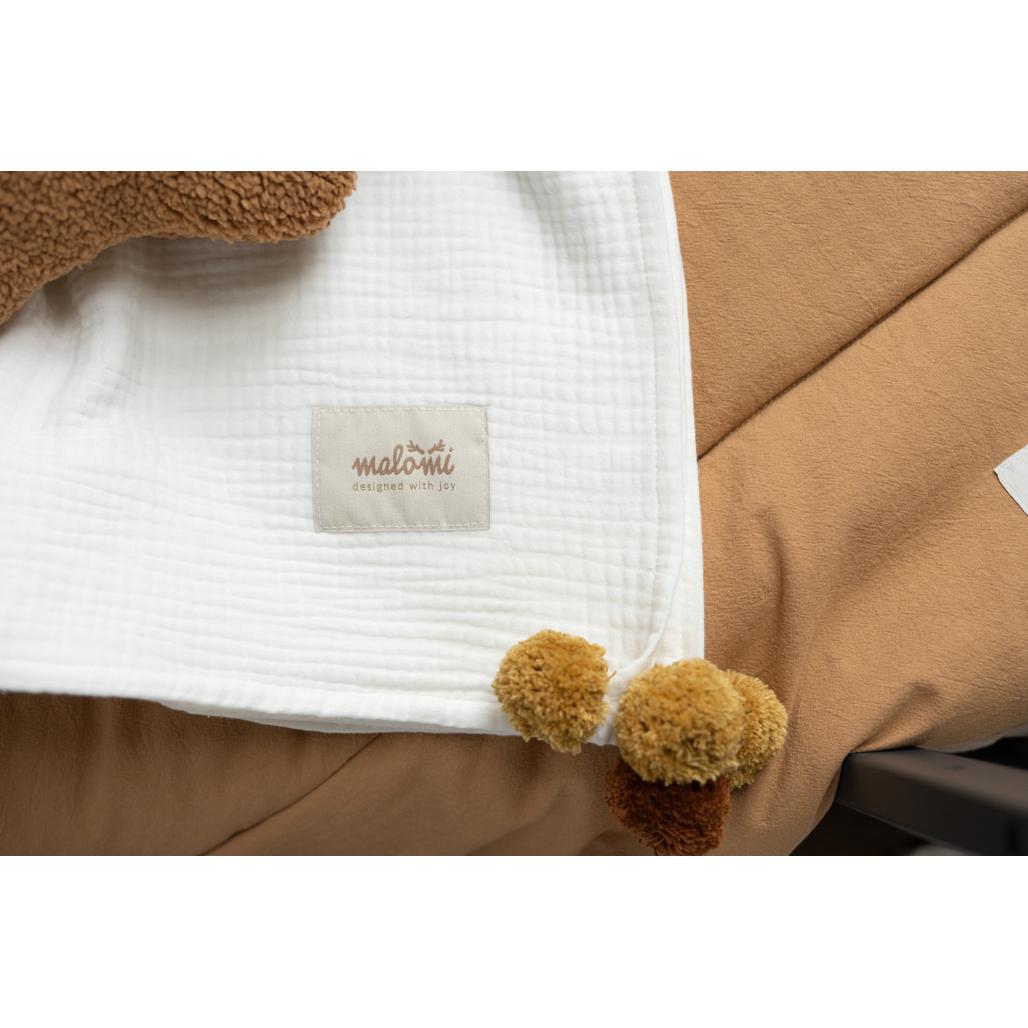Muslin Swaddle with Pompoms by Malomi Kids