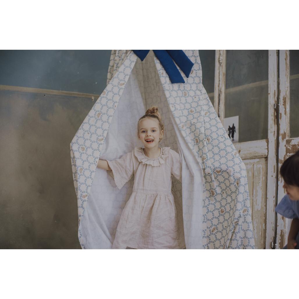 Blue Cottage Cot Canopy by Malomi Kids