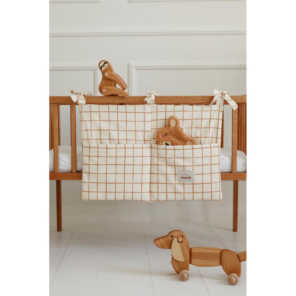 Camel Check Cot Organiser by Malomi Kids