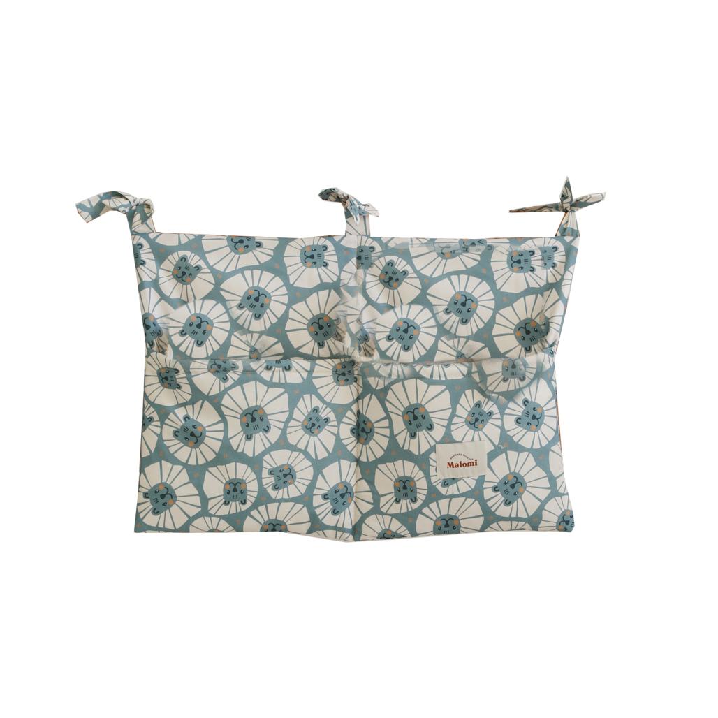 Denim Lions Cot Organiser by Malomi Kids