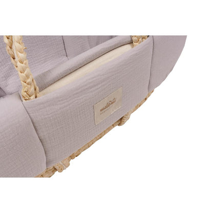 Muslin Padded Moses Basket Cover by Malomi Kids