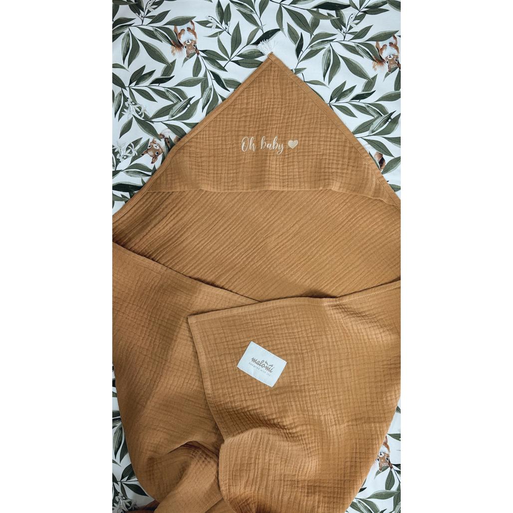 Muslin Hooded Towel by Malomi Kids