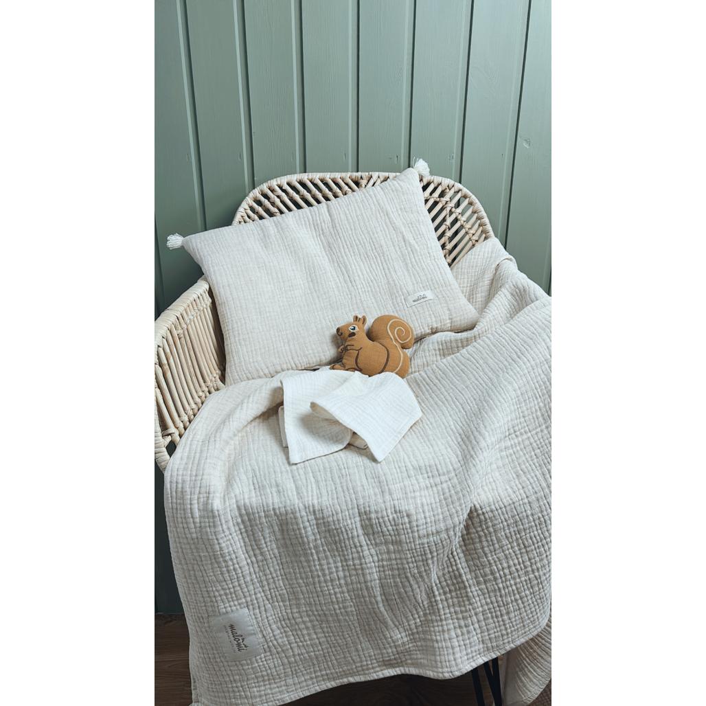 Squirrel Rattle with Muslin by Malomi Kids