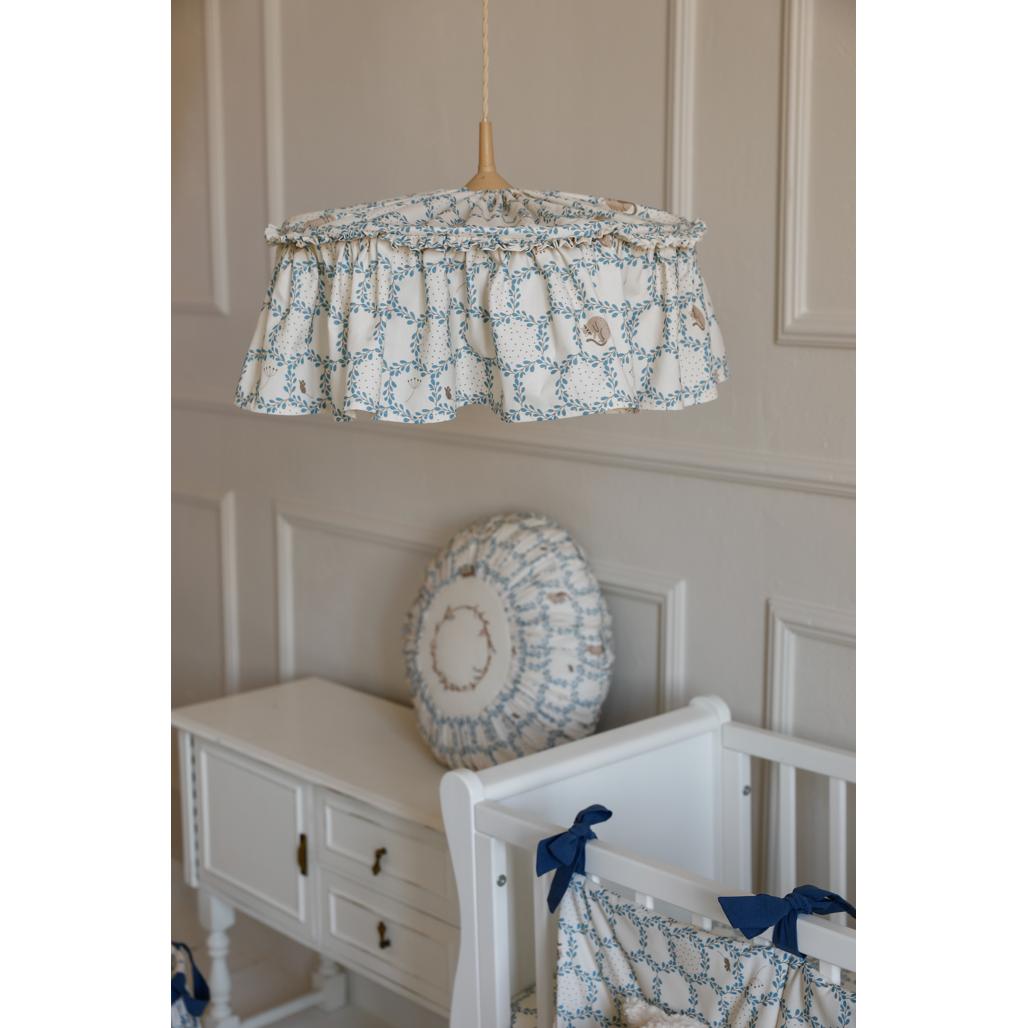 Blue Cottage Fabric Lampshade by Malomi Kids