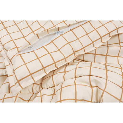 Camel Check Bedding Set with Filling by Malomi Kids