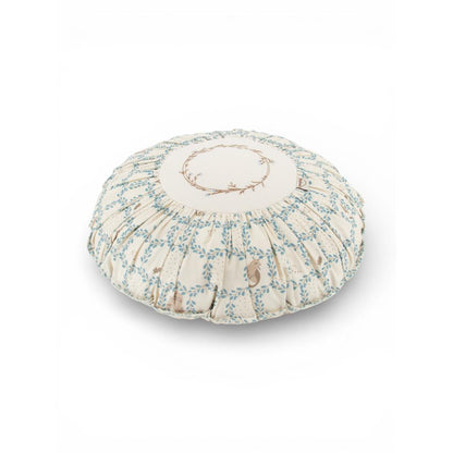 Blue Cottage Round Boho Cushion by Malomi Kids