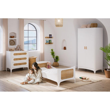 NÉRÉIDES Neige Evolutive Bed 70 x 140 CM - From Crib to Junior Bed