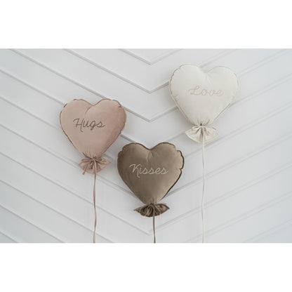 Velvet Heart Balloon Cushion by Malomi Kids
