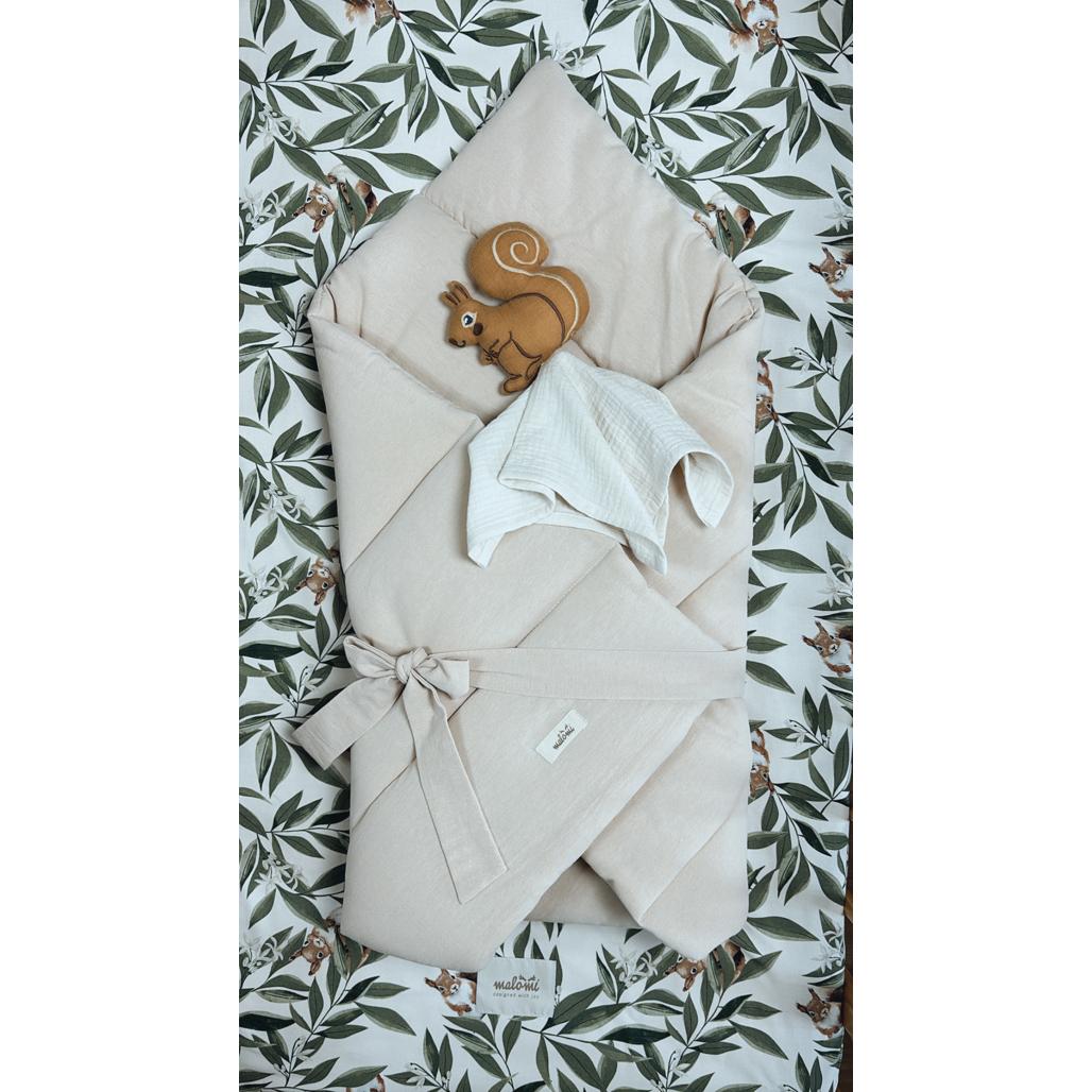 Squirrel Rattle with Muslin by Malomi Kids