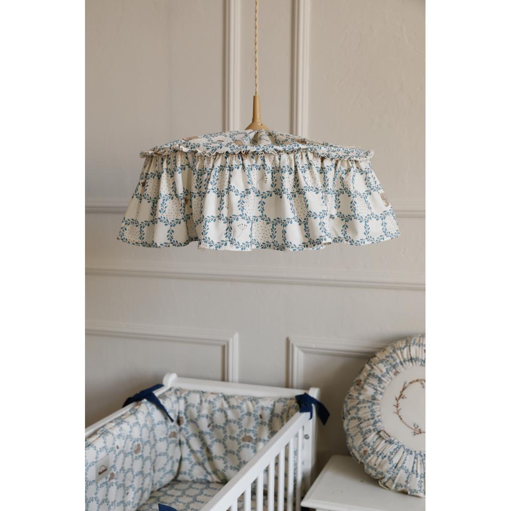 Blue Cottage Cot Bumper by Malomi Kids