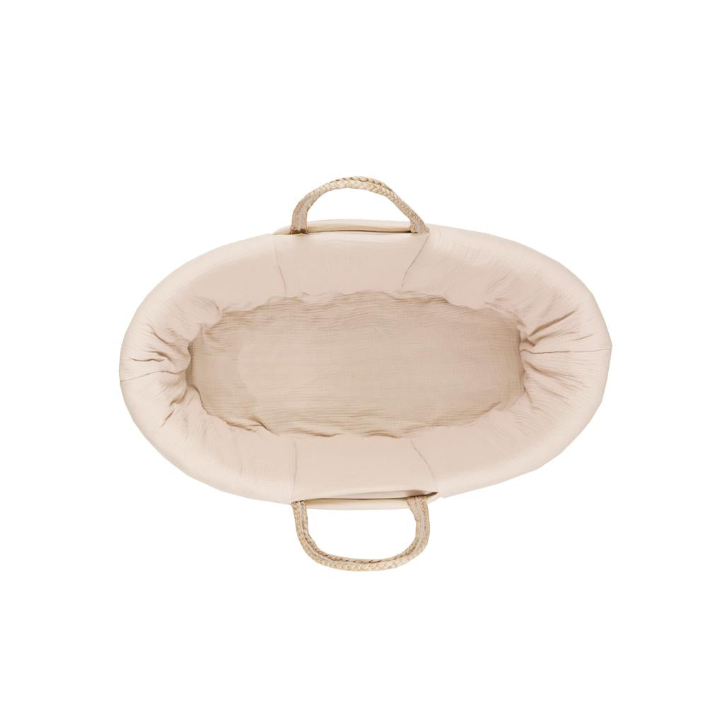 Muslin Padded Moses Basket Cover by Malomi Kids