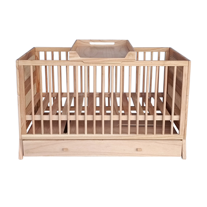 MARELIA BOIS Evolutive Bed 70X140 - From Crib to Junior Bed or Desk