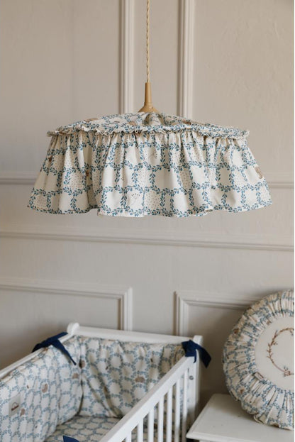 Blue Cottage Fabric Lampshade by Malomi Kids