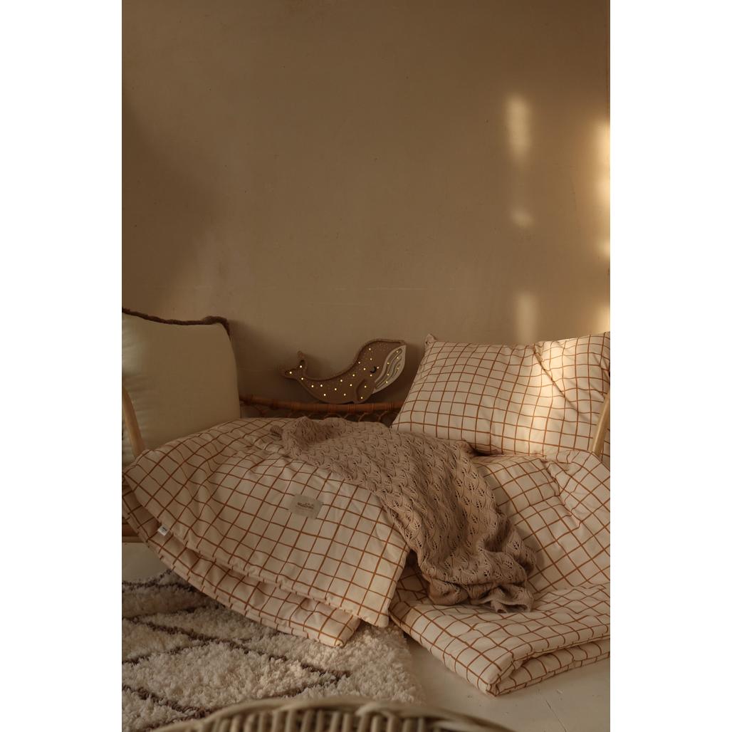 Camel Check Bedding Set with Filling by Malomi Kids
