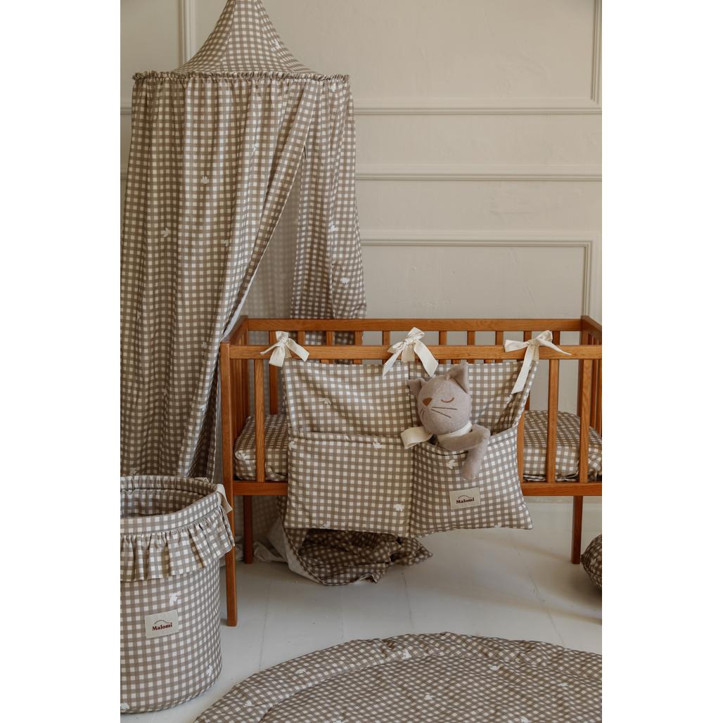 Countryside Check Cot Organiser by Malomi Kids